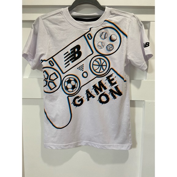 New Balance Easy Styling Gaming T-Shirt - Size 12 (White). K67 * - Picture 1 of 8